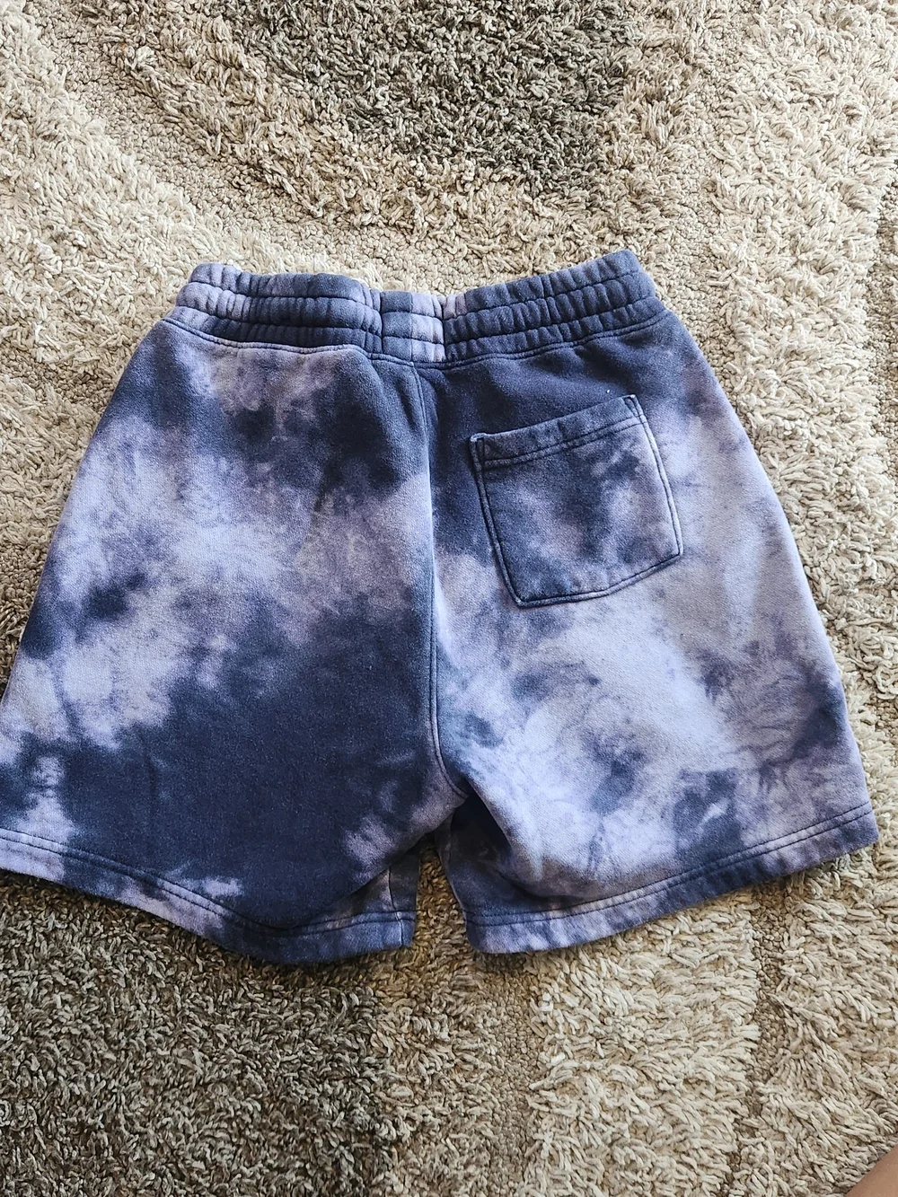 Hollister Women's Tie-Dye Blue and Purple Athletic Shorts